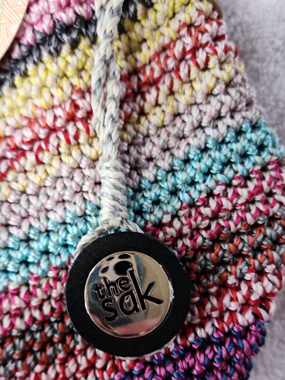 The Sak Women's Portola Multicolor Crochet Shoulder Bag New - Picture 4 of 12